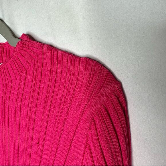 ADAM LIPPES Pink Long Sleeve Sweater Dress in XL - Picture 3 of 7